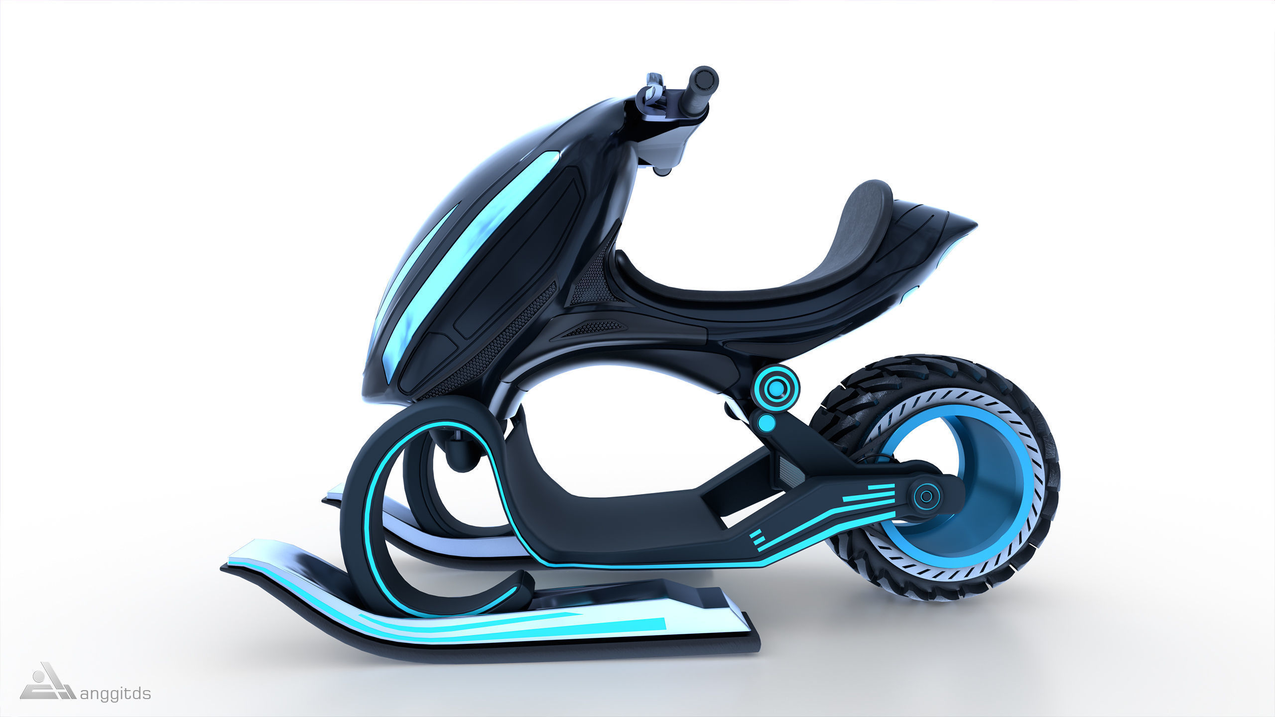 Snow Scooter 3D model_7
