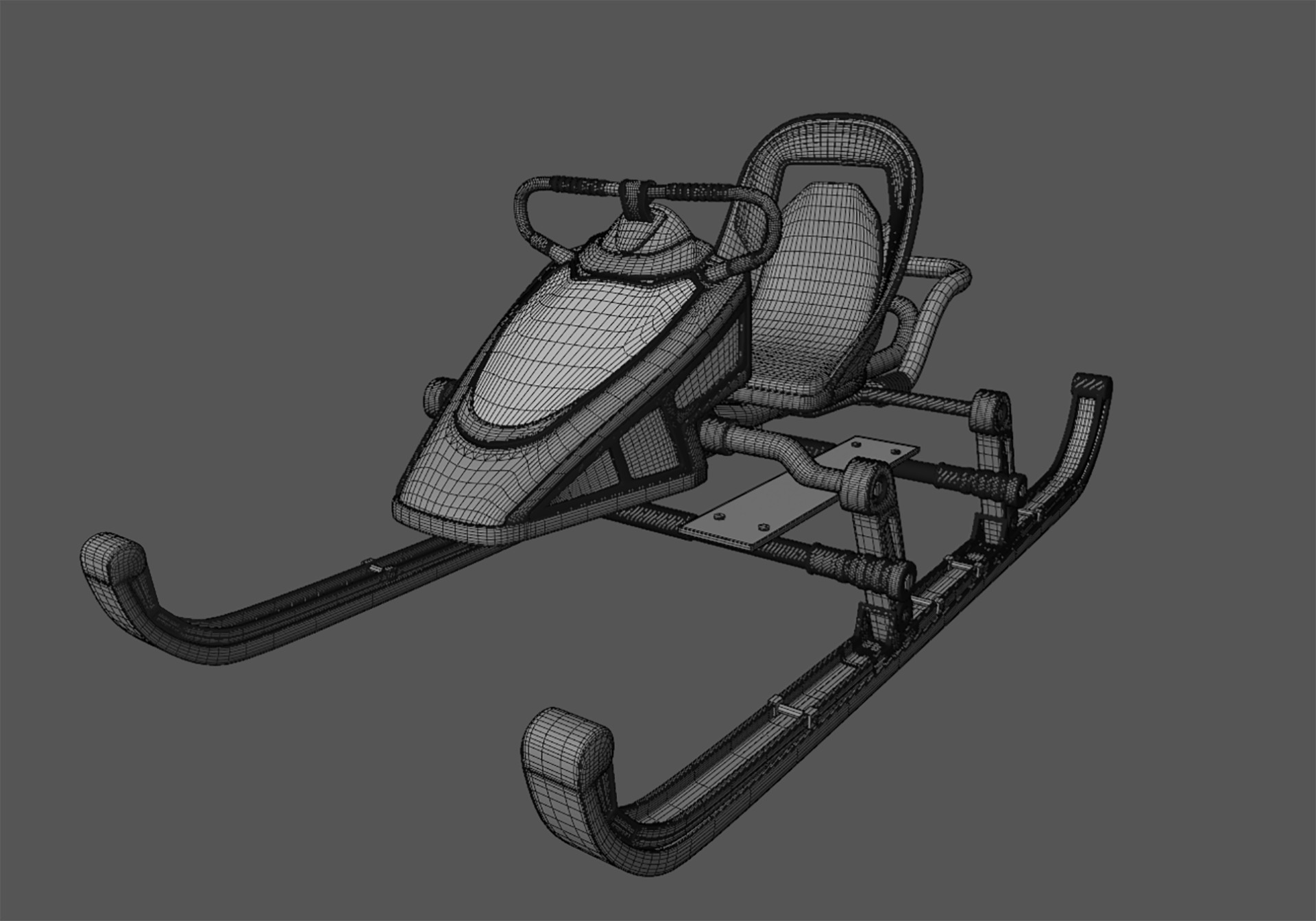 Sled vehicle 3D model_20