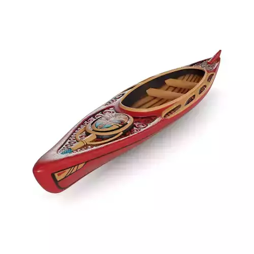 Kayak Low-poly 3D model