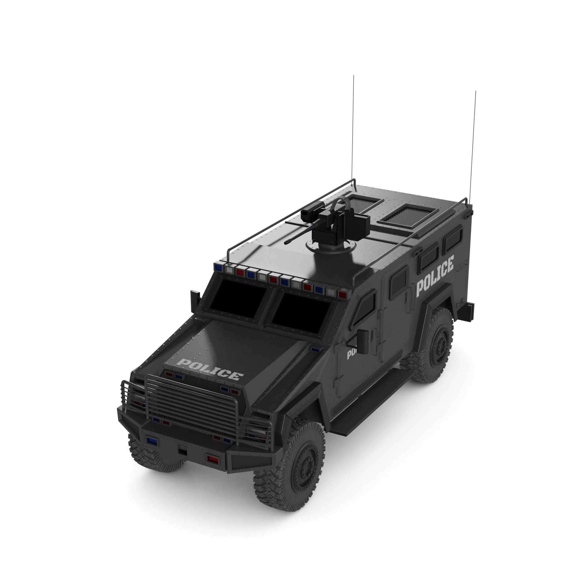 Police Vehicle 3D model_4