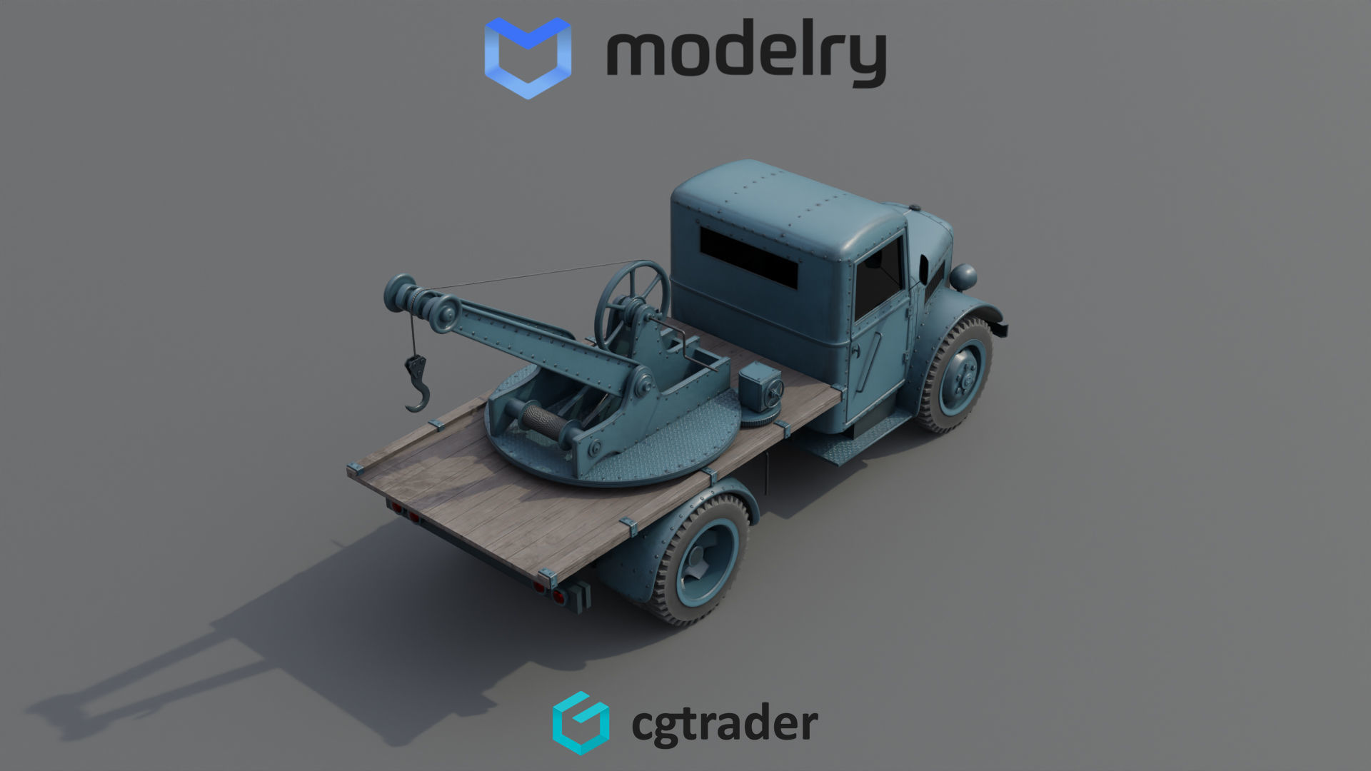Tow Truck 3D model_2