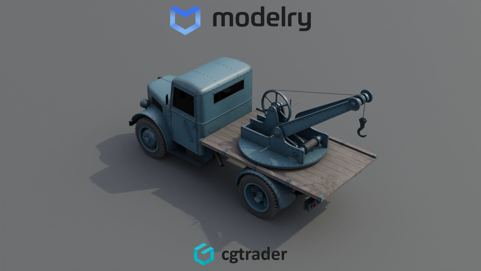 Tow Truck 3D model_3