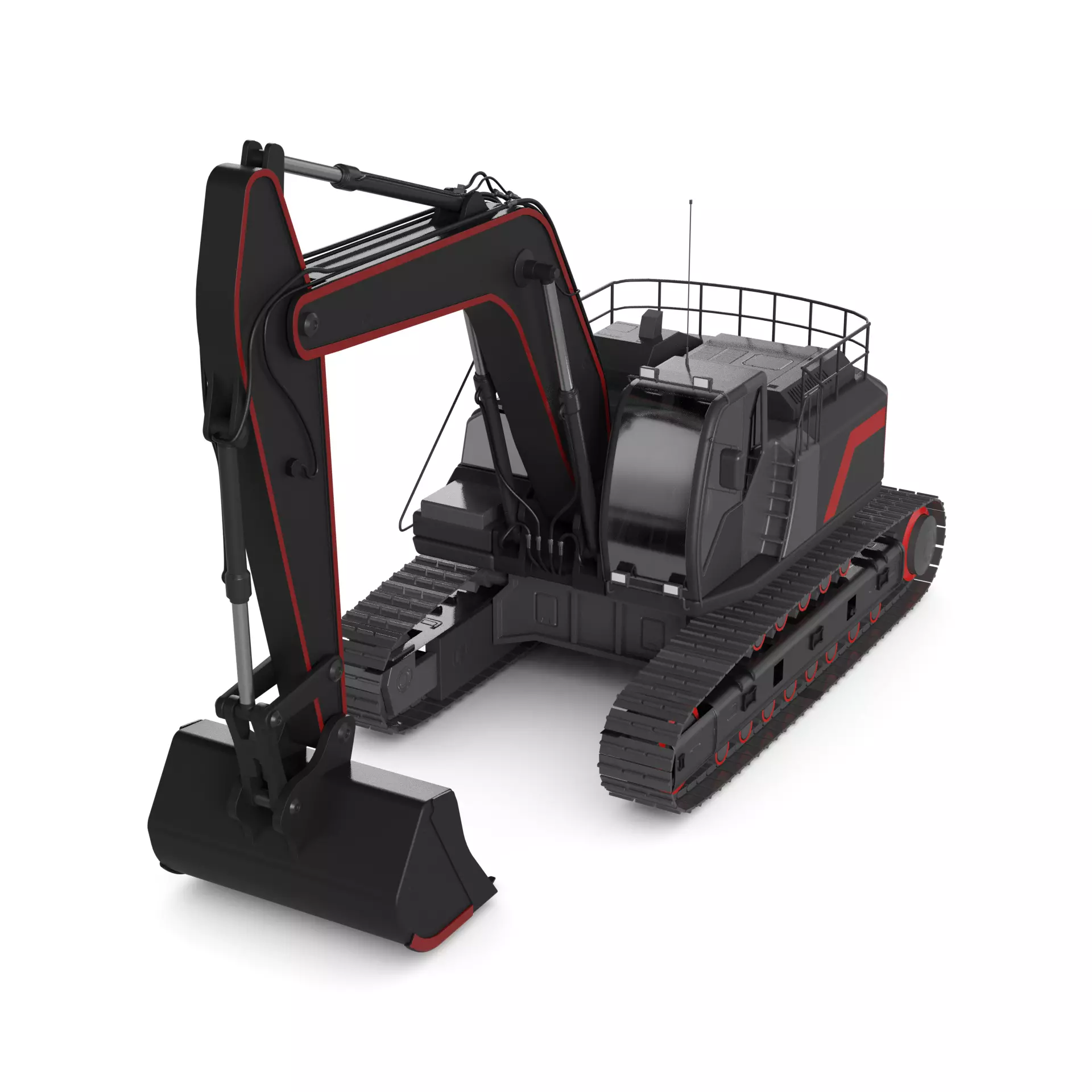 Excavator 3D model_0