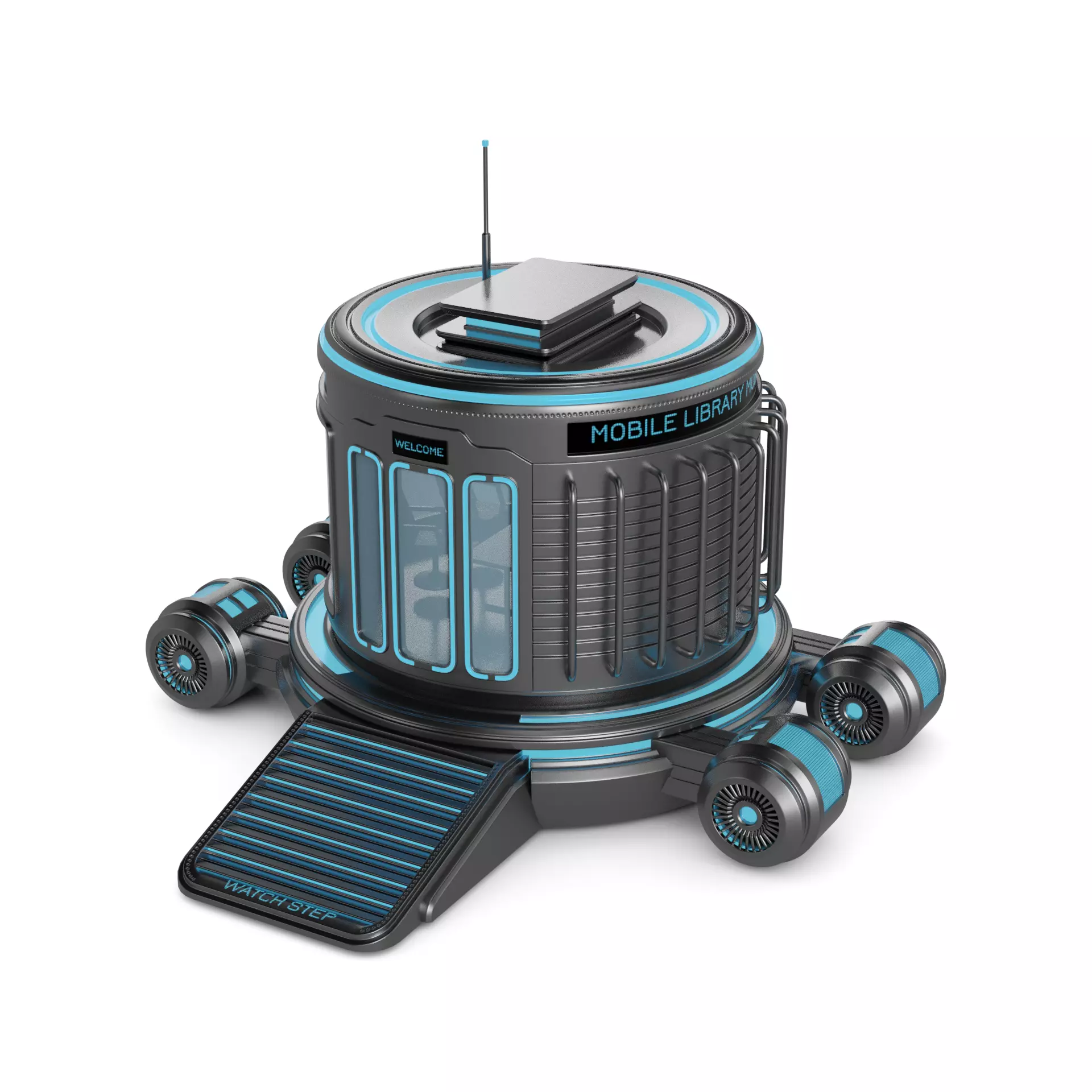 Mobile Library 3D model_0