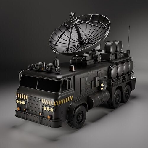 Signal Titan Tactical Broadcast  Vehicle Low-poly 3D model