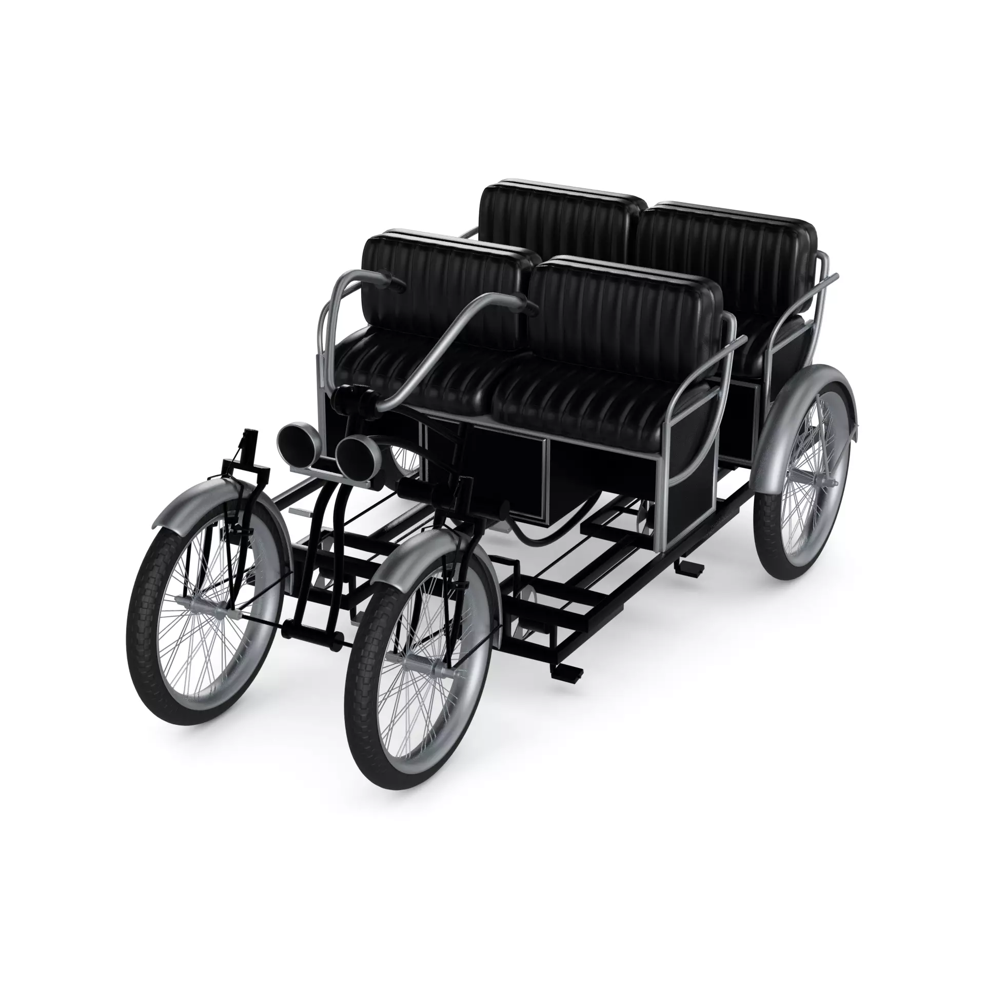 Double Bench Quadracycle 3D model_0