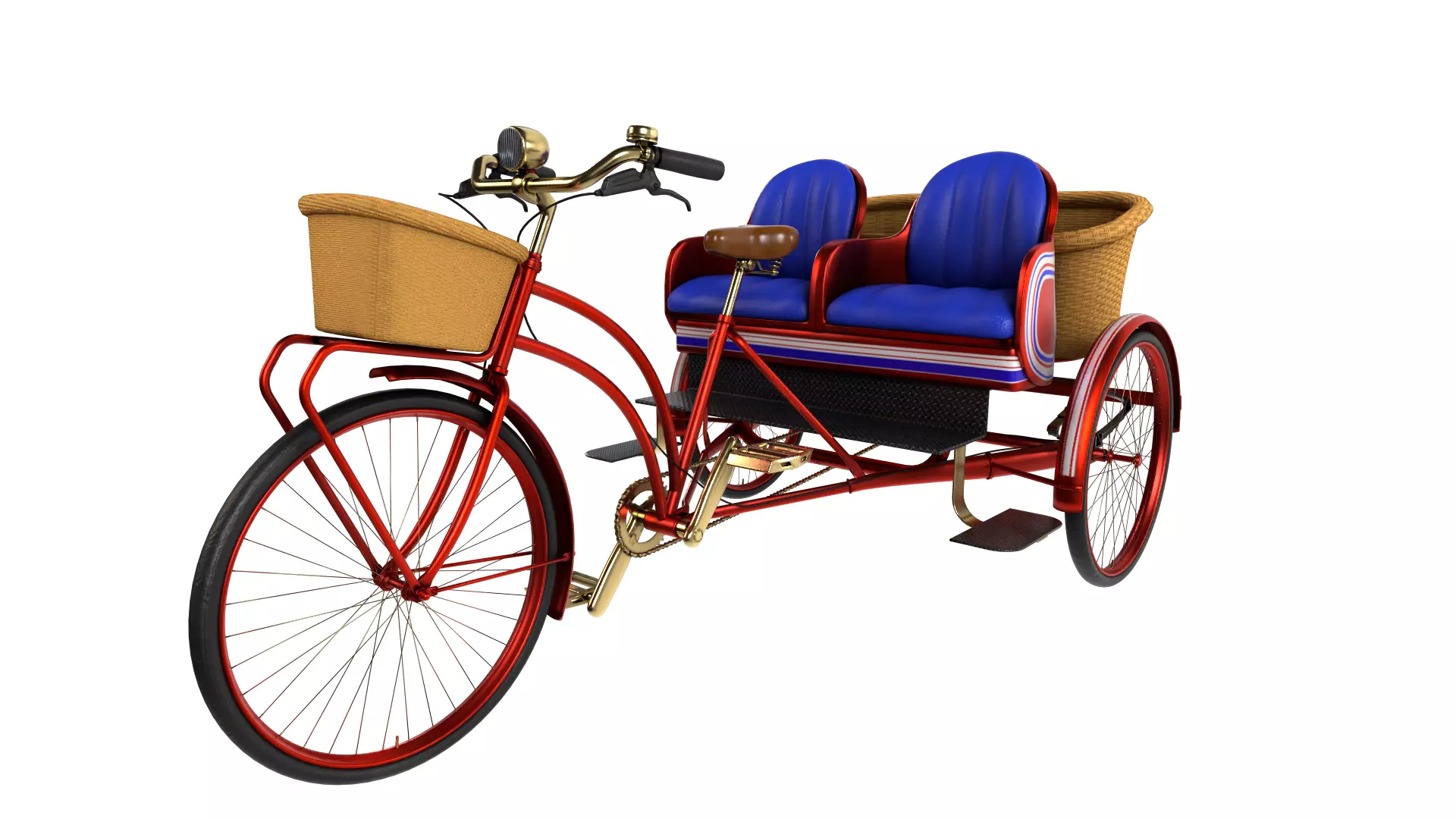 2person Classic Tricycle 3D model