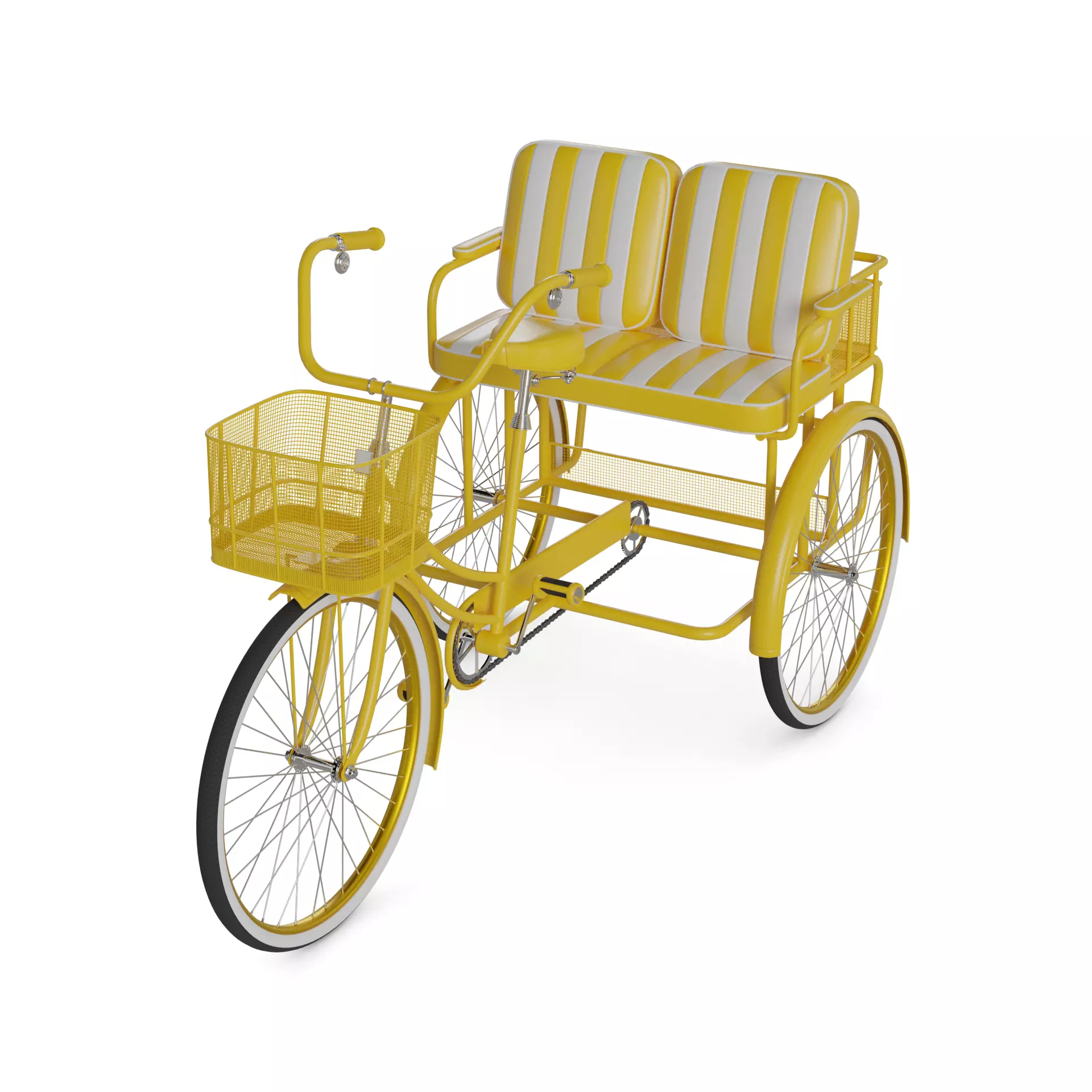 2person Classic Tricycle 3D model_0