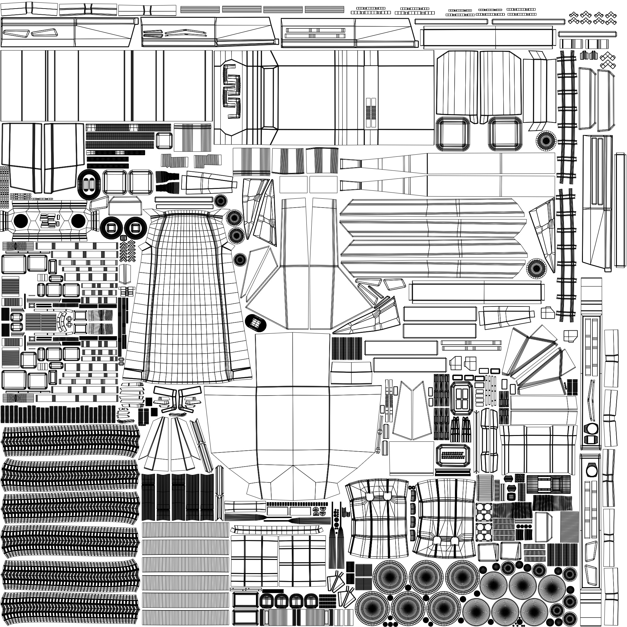 Specter MK V  Autonomous Recon War Rig Warfare Vehicle Low-poly 3D model_12