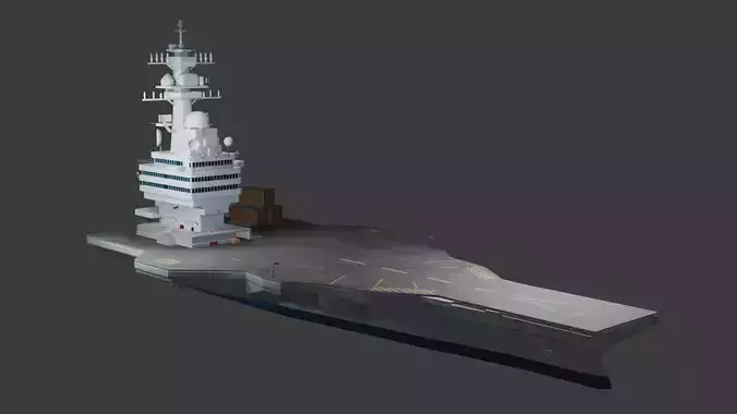 Aircraft Carrier Low-poly 3D model
