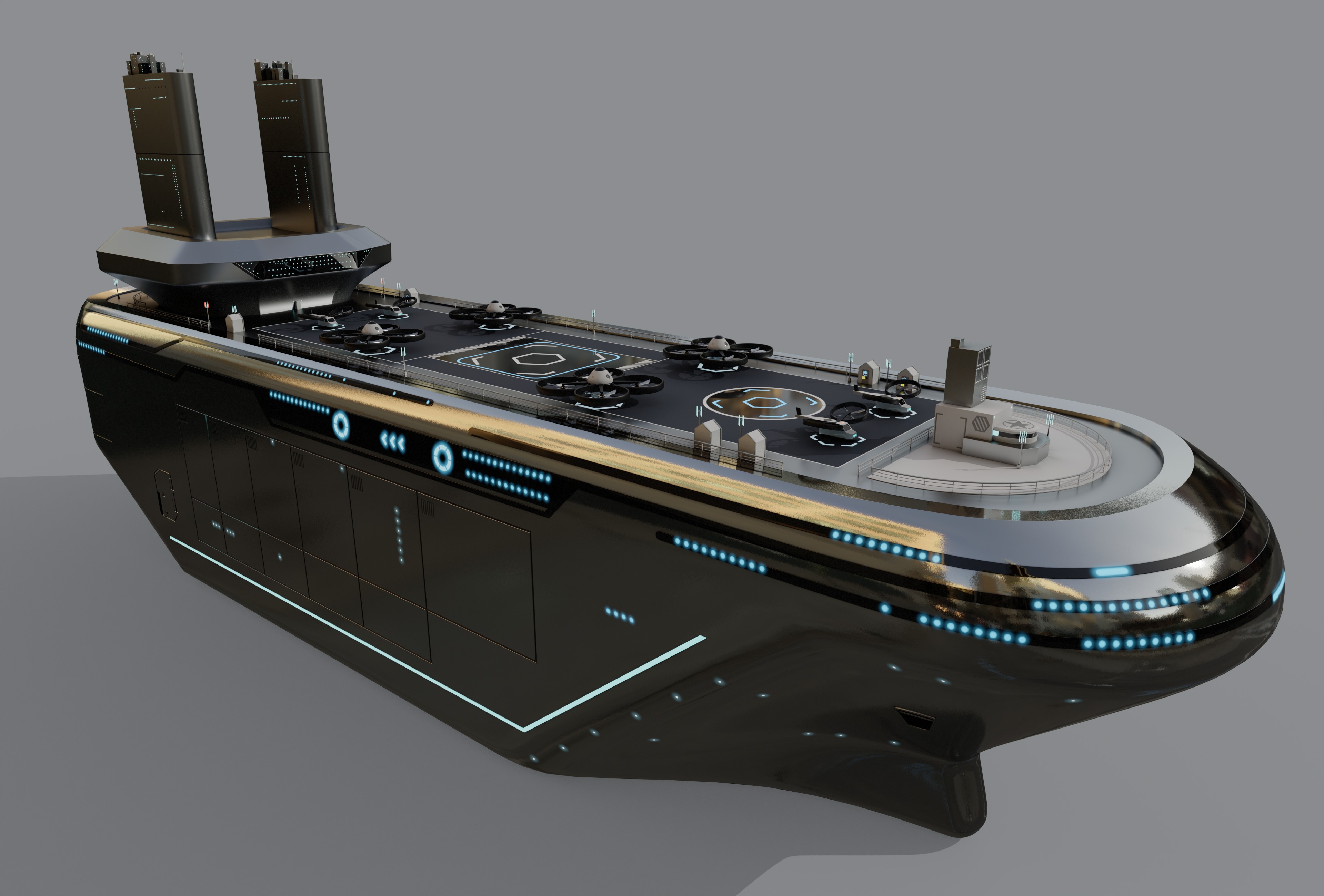 Hospital Ship 3D model_11