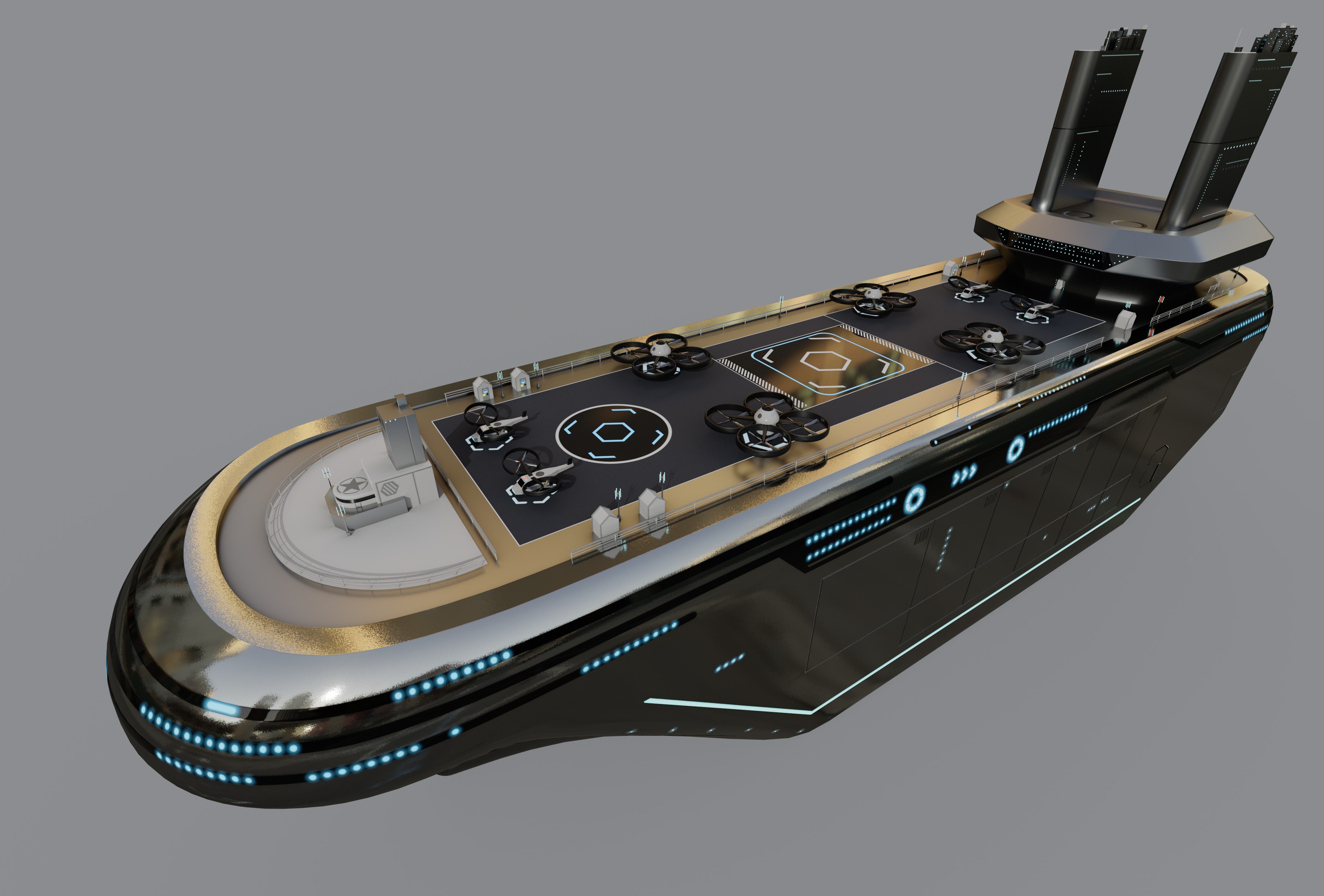 Hospital Ship 3D model_4