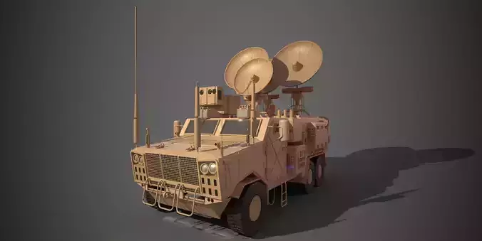 Warfare Vehicle Low-poly 3D model