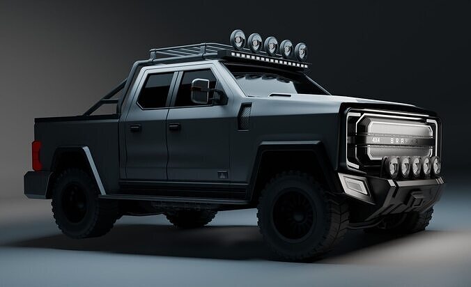 Brahma X  Apex Offroad Dominator 4x4 Truck Low-poly 3D model 3