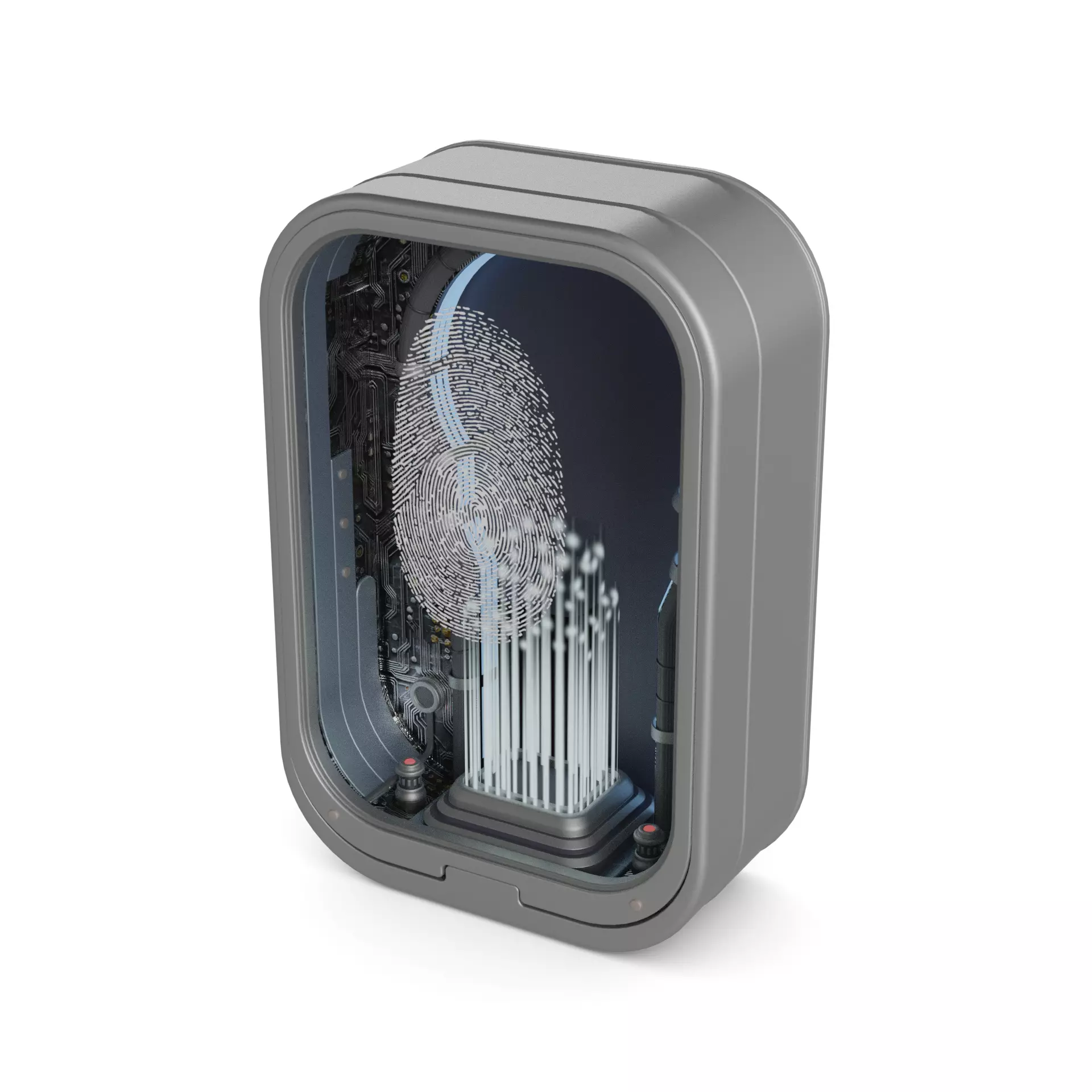 Biometric access control 3D model_0