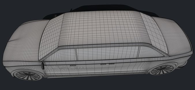 Limousine Car 3D model 6