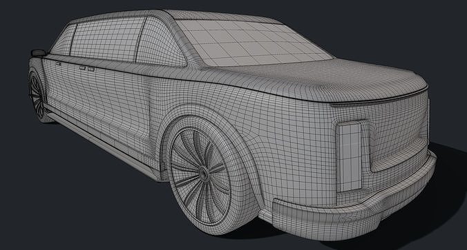 Limousine Car 3D model 4