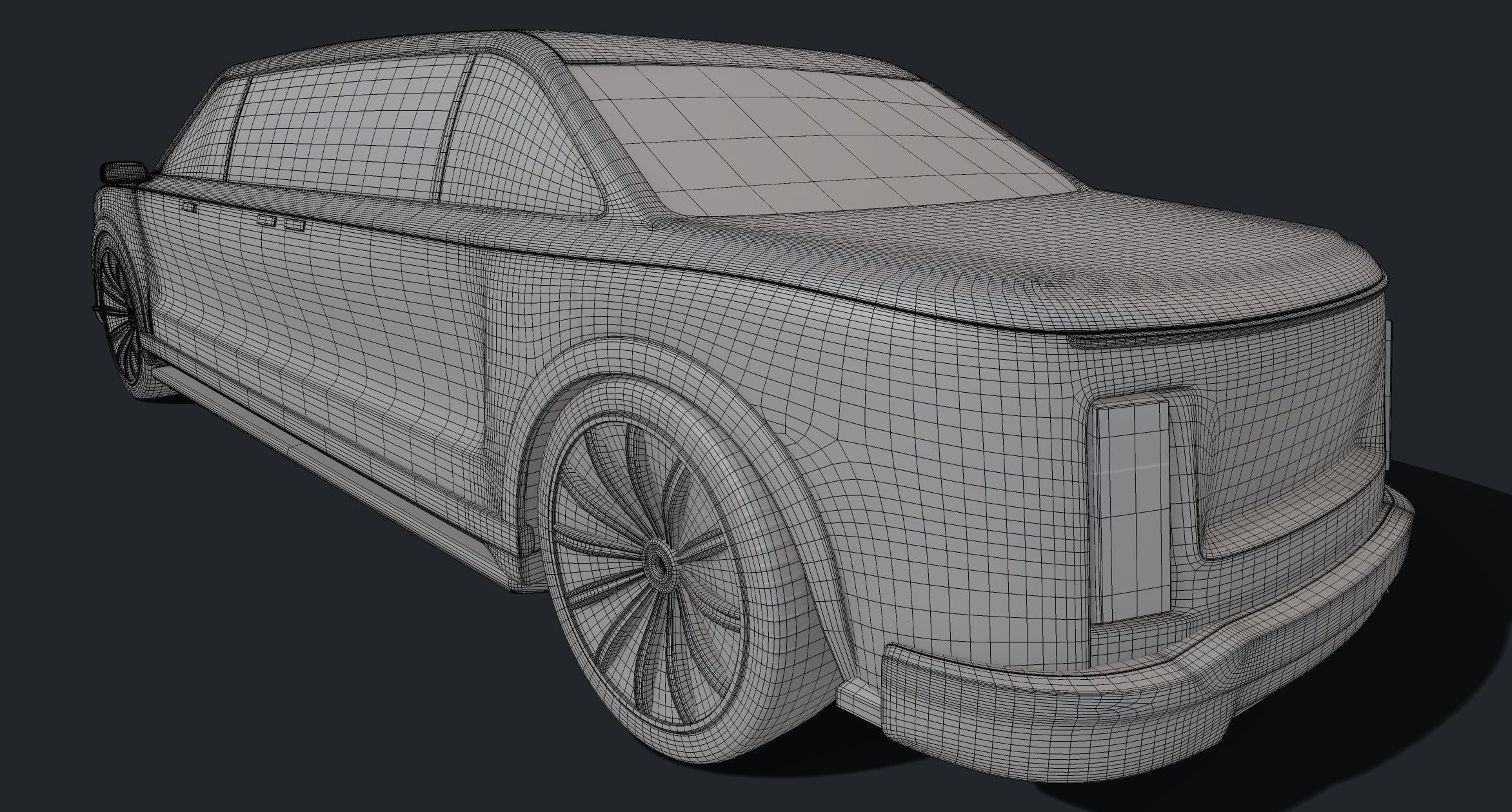 Limousine Car 3D model_4