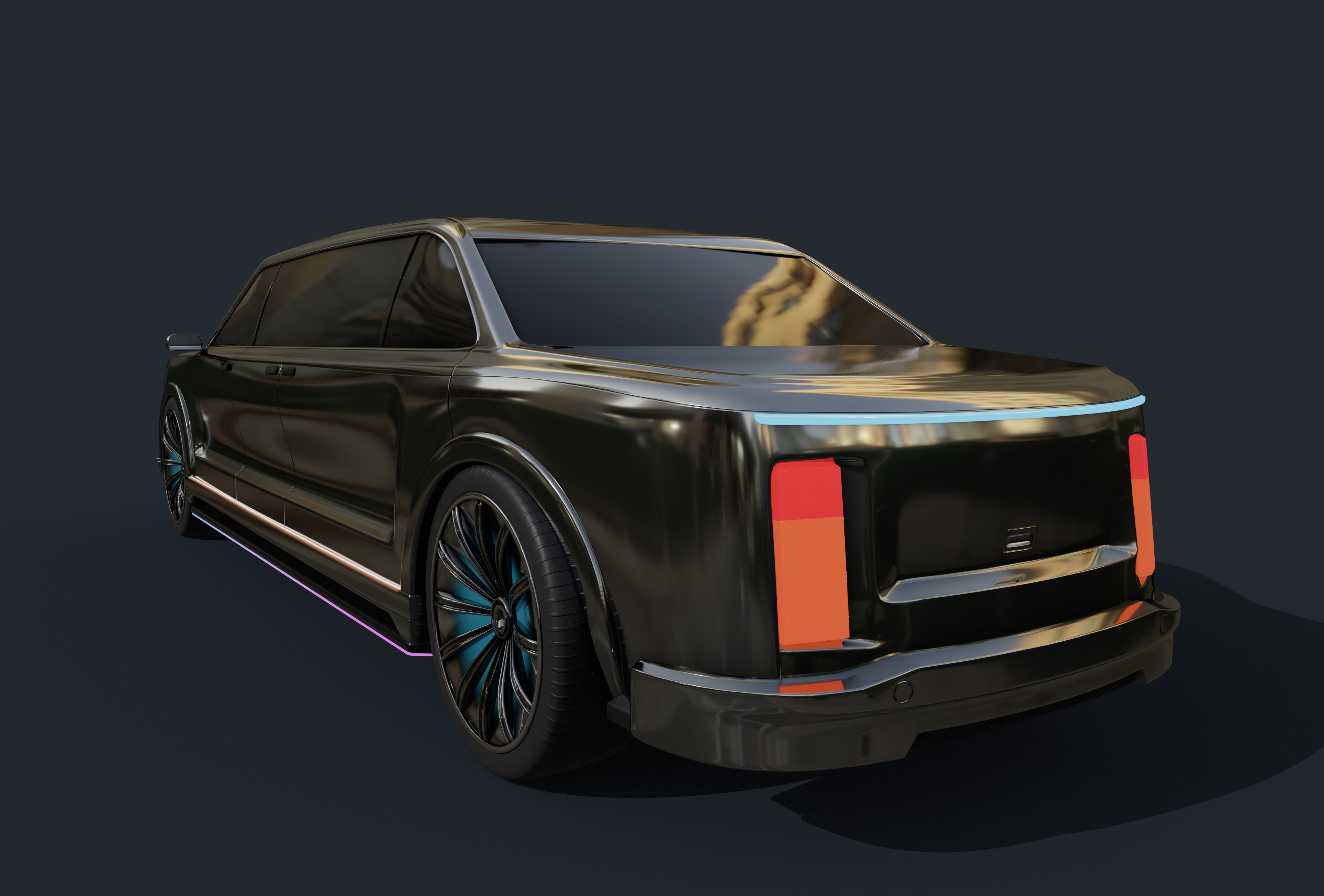 Limousine Car 3D model_10