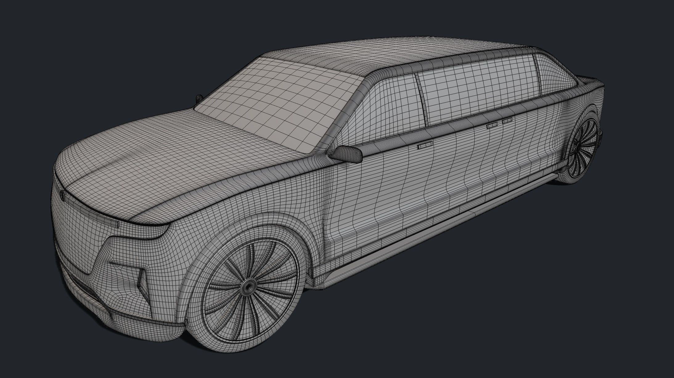 Limousine Car 3D model_2