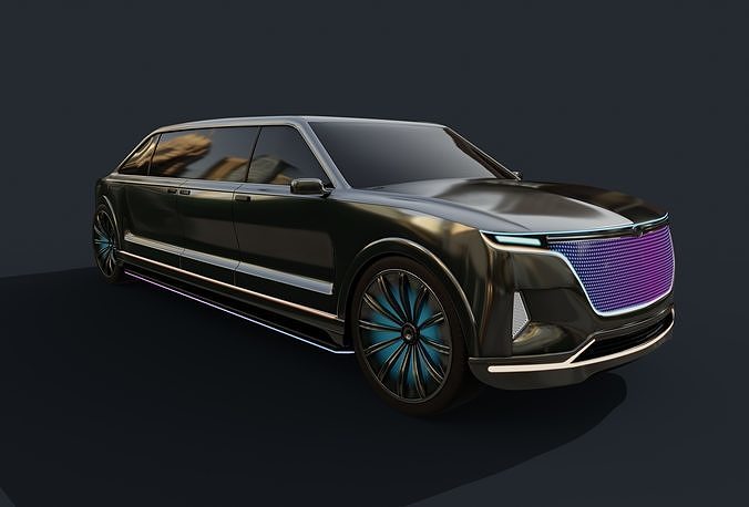 Limousine Car 3D model 5