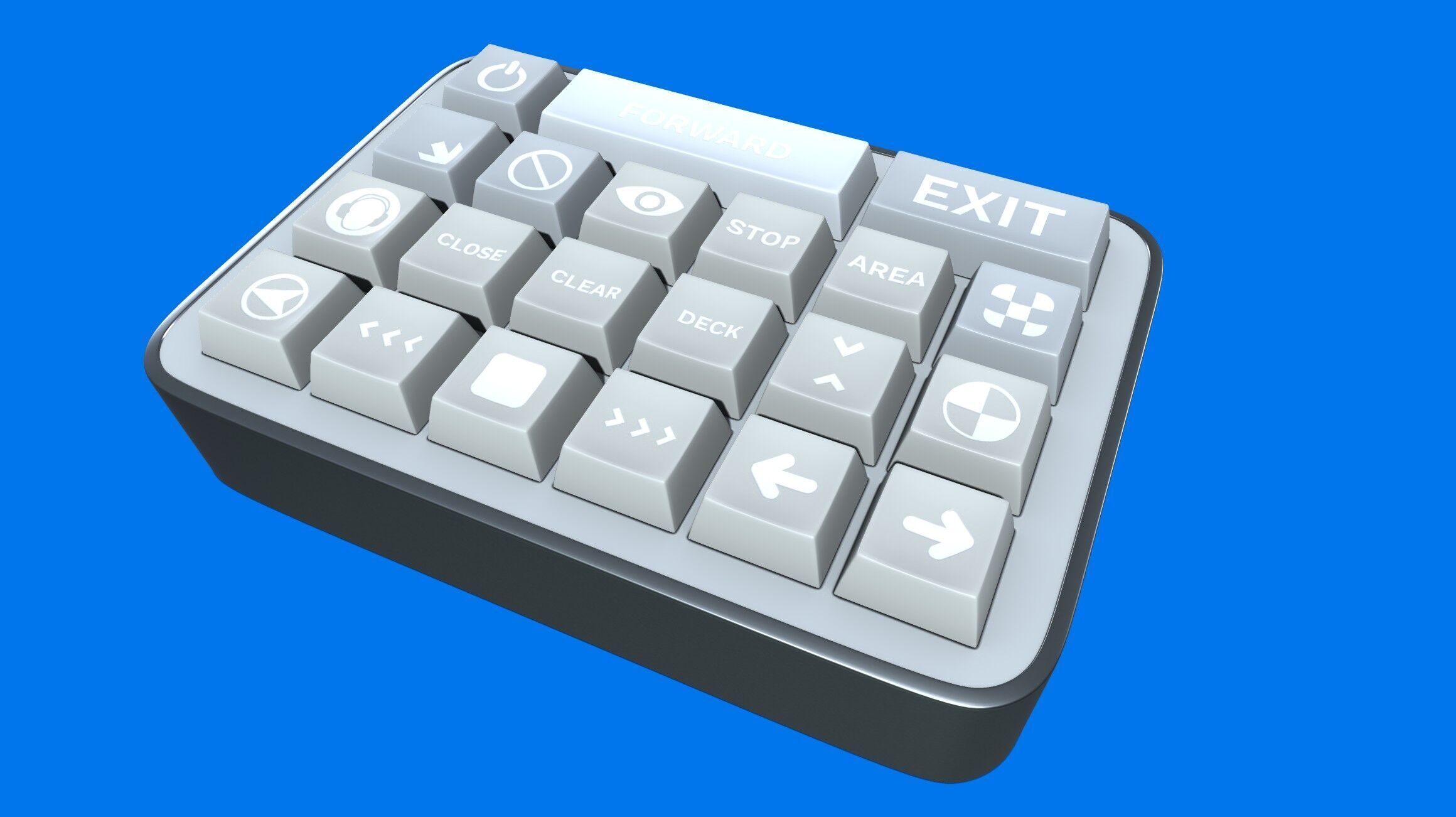 Stream deck Low-poly 3D model_3
