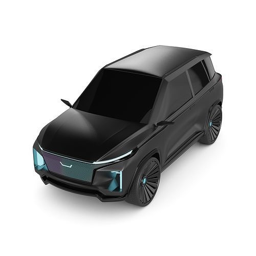 Electric SUV 3D model 2