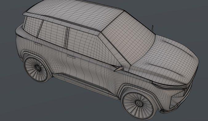 Electric SUV 3D model 3