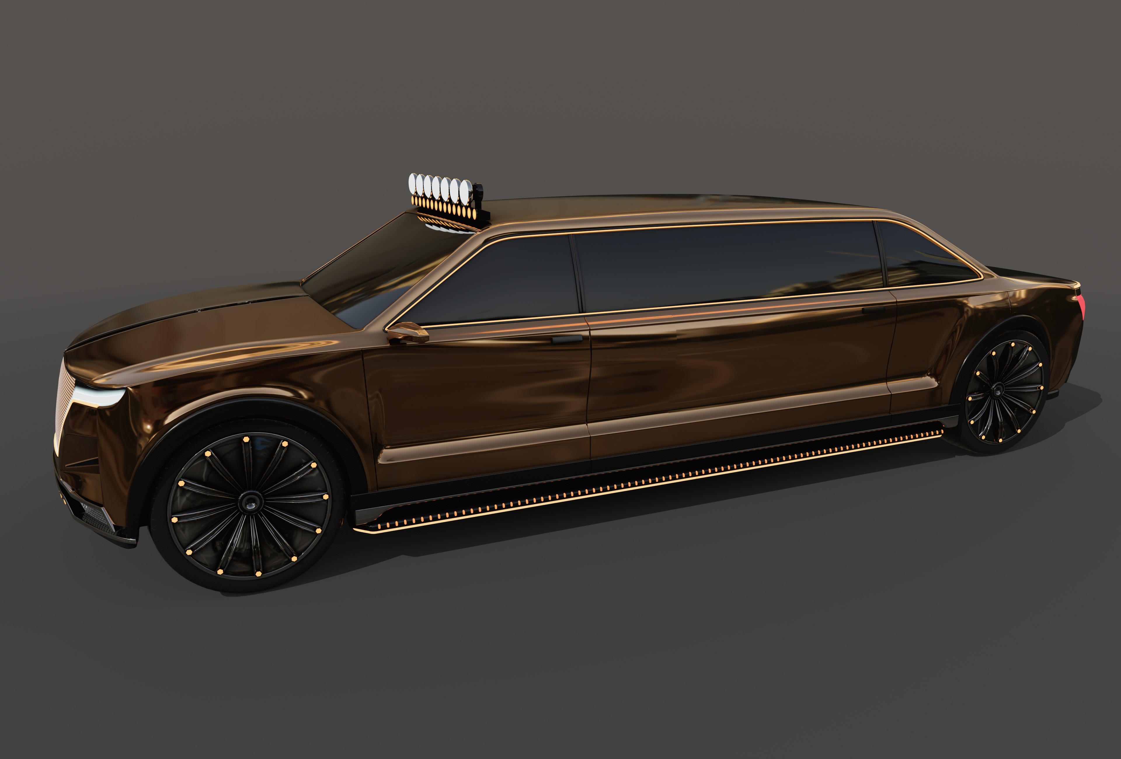 Limousine Car 3D model_8