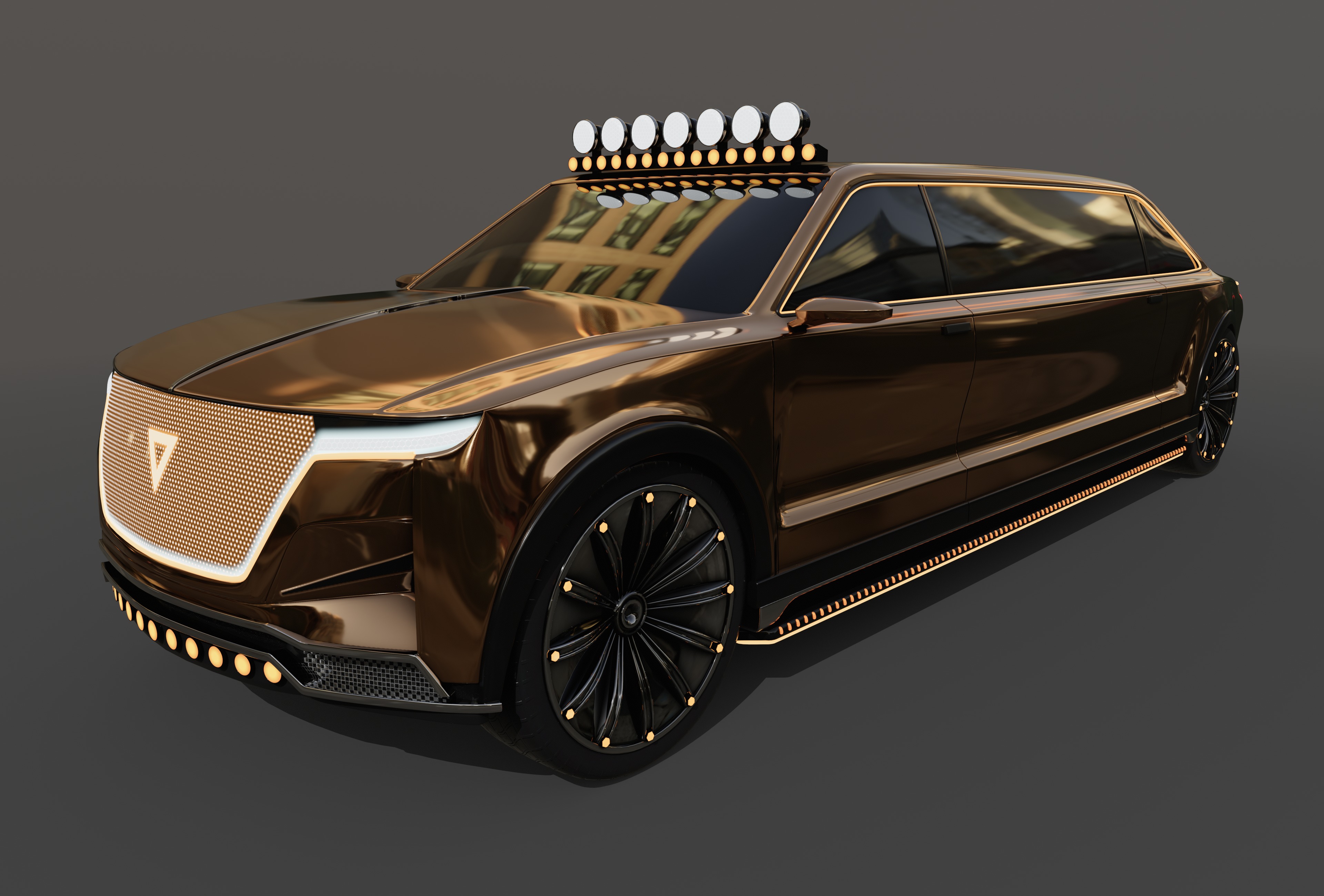 Limousine Car 3D model_11
