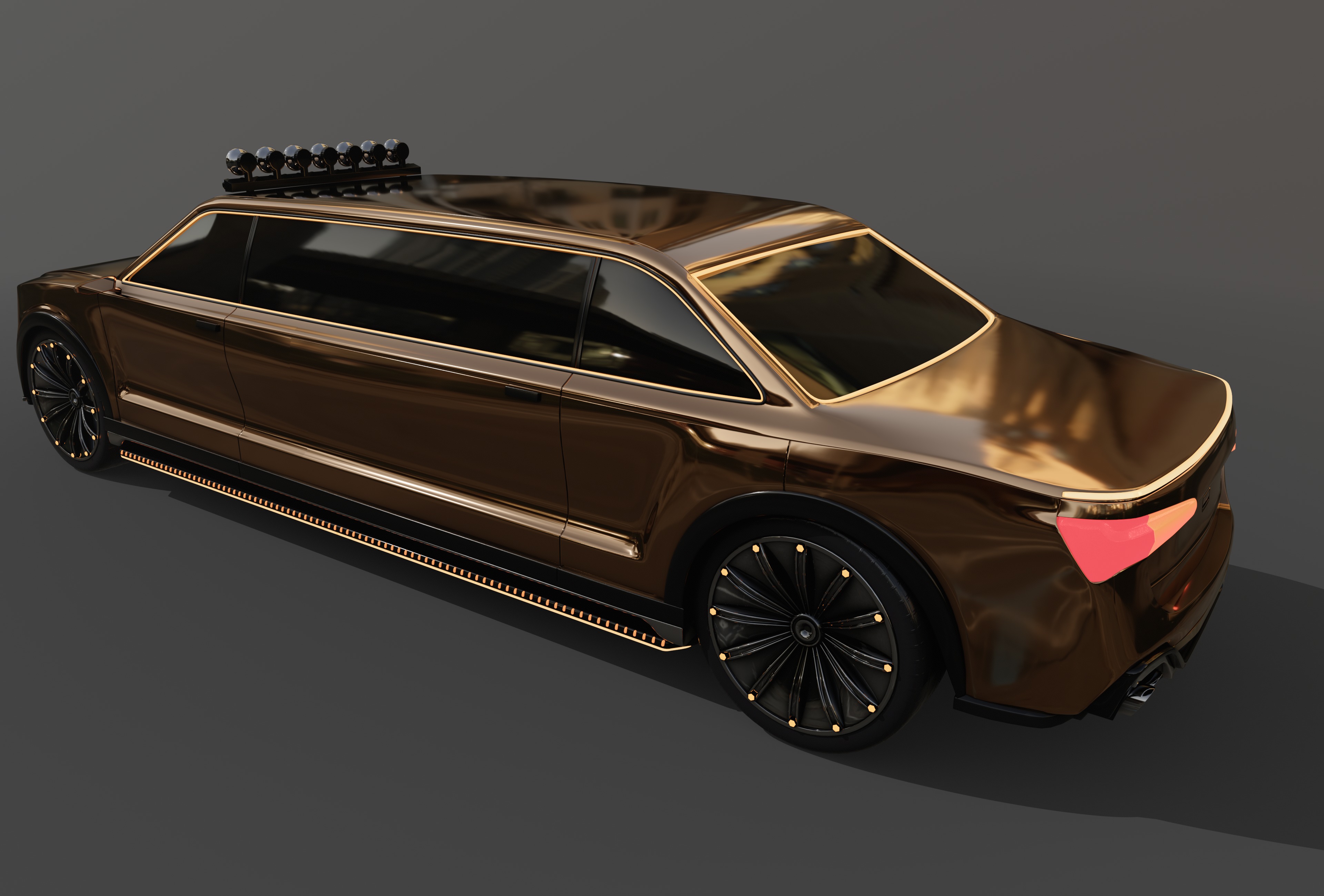 Limousine Car 3D model_9