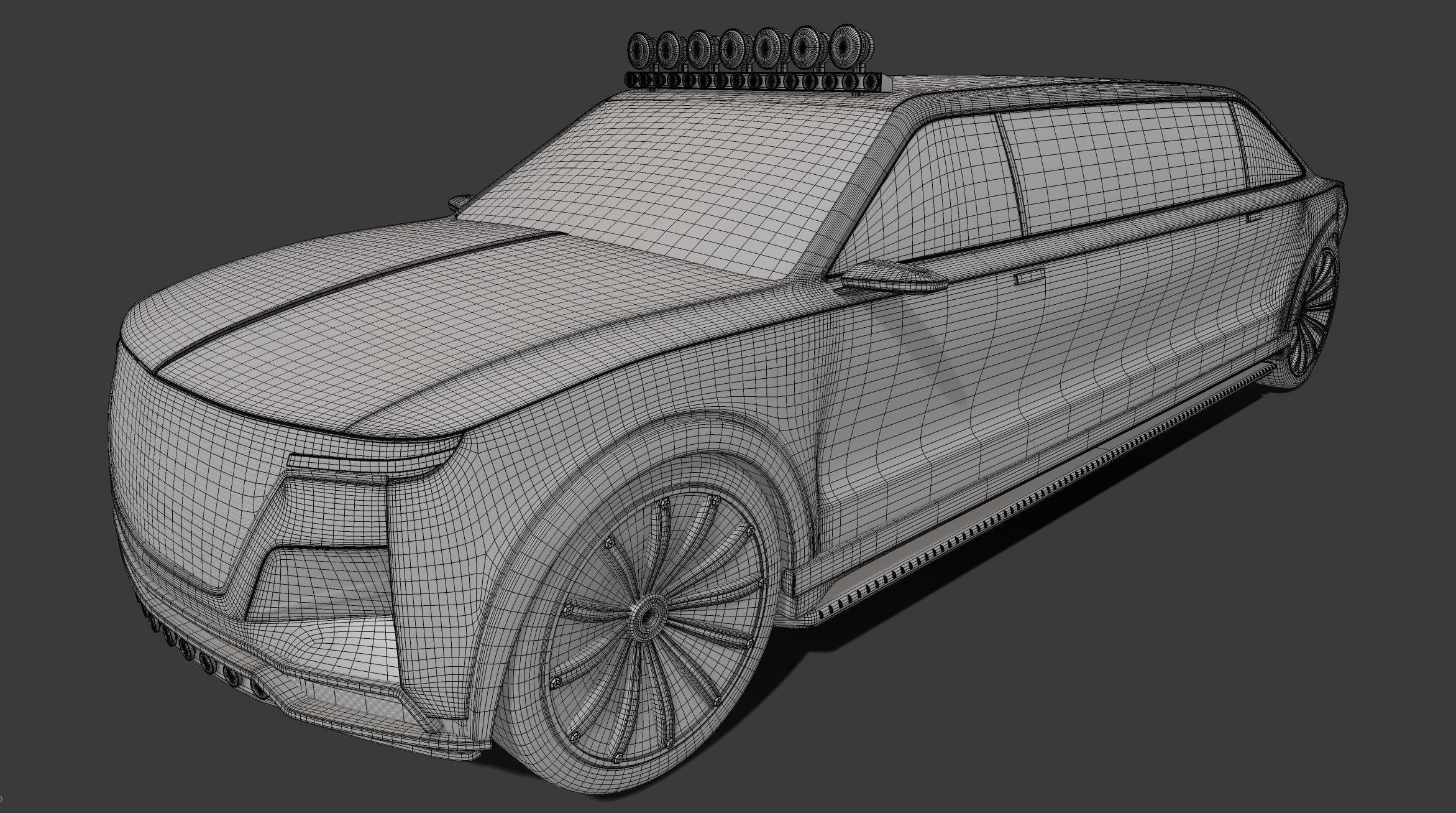 Limousine Car 3D model_7