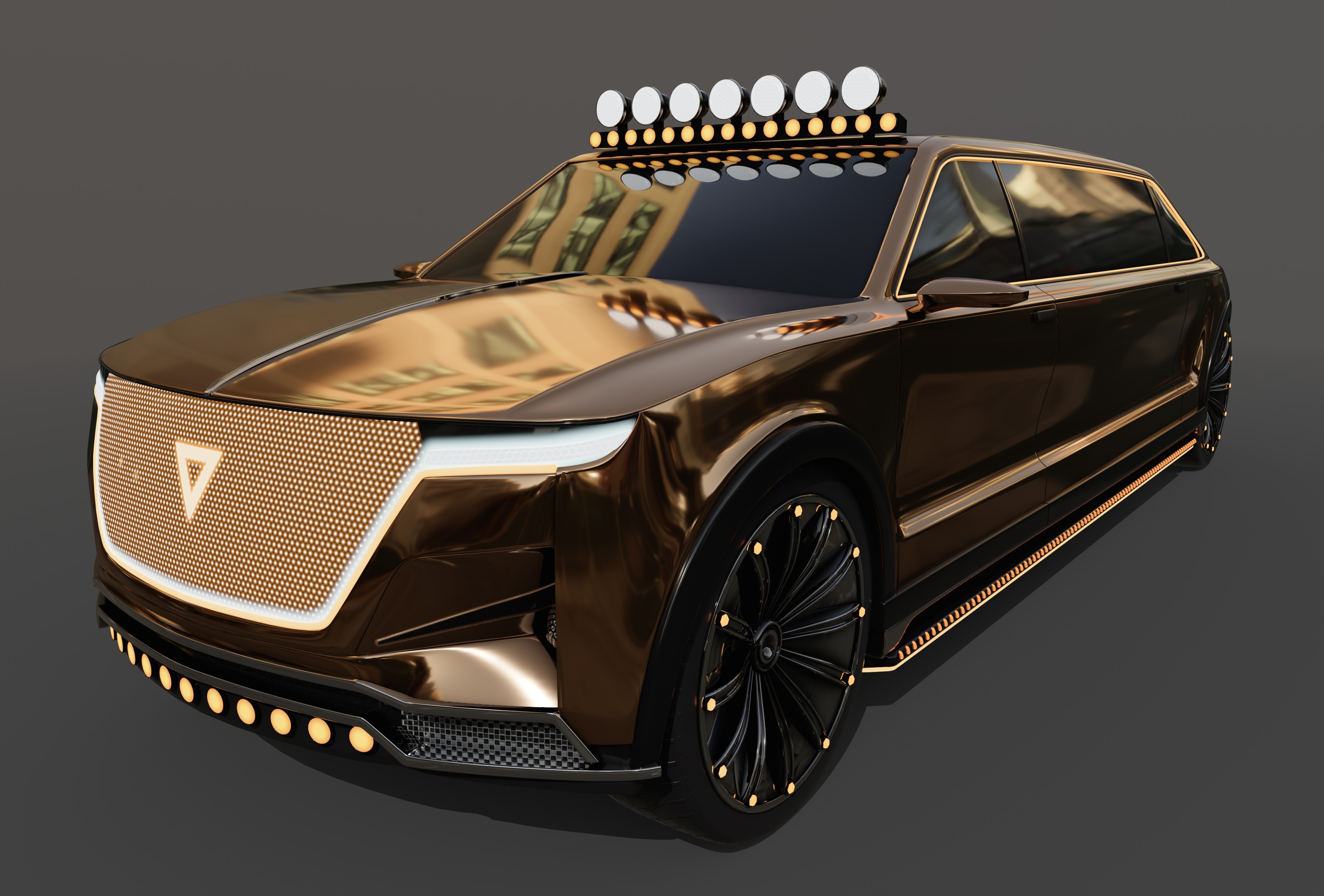 Limousine Car 3D model_6