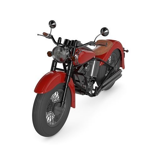 Cruiser Motorcycle 3D model 5