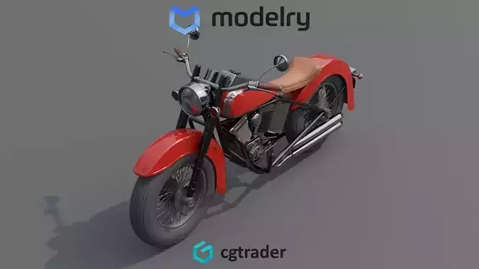 Cruiser Motorcycle 3D model