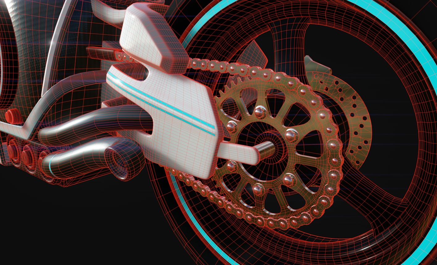 Sport Touring Motorcycle 3D model_6