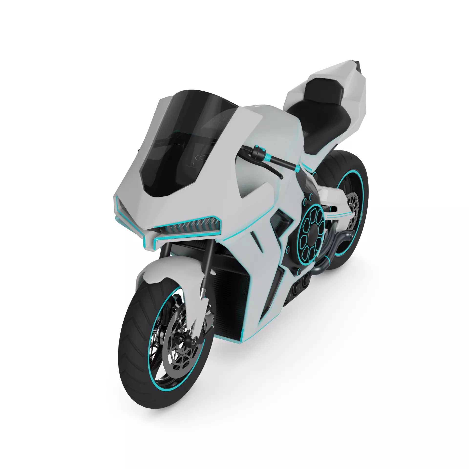Sport Touring Motorcycle 3D model_0