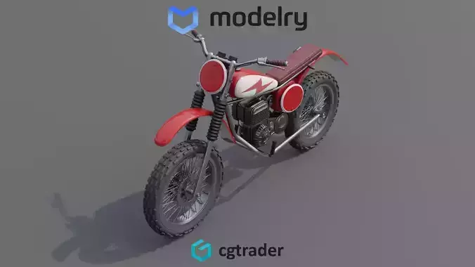 Motocross Motorcycle 3D model