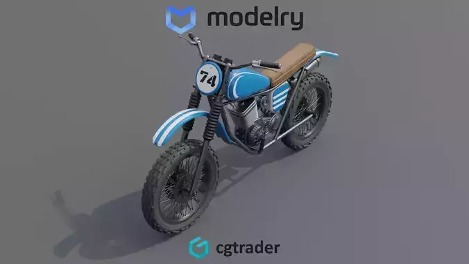 Supermoto Motorcycle 3D model