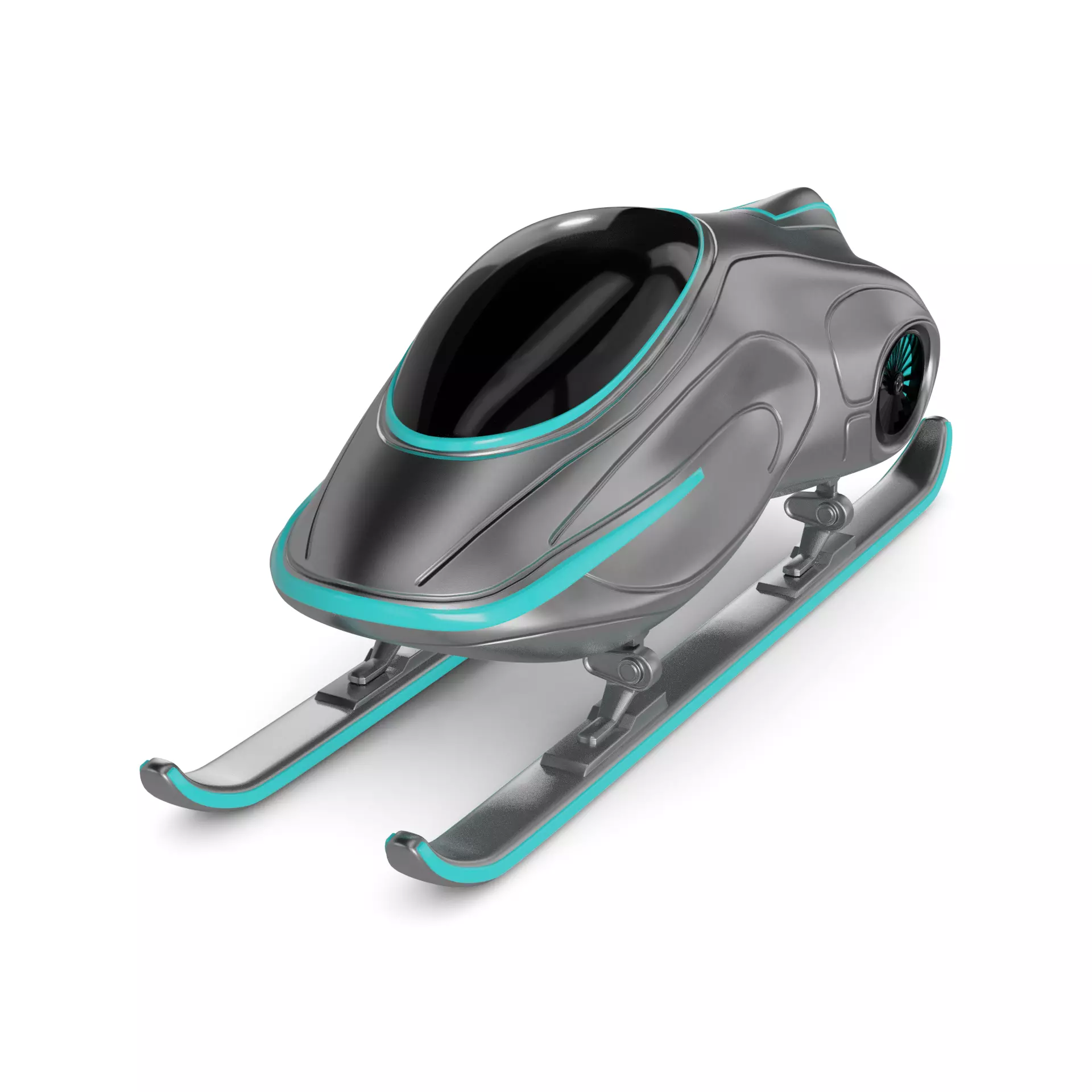 Skeleton Sled 3D model_0