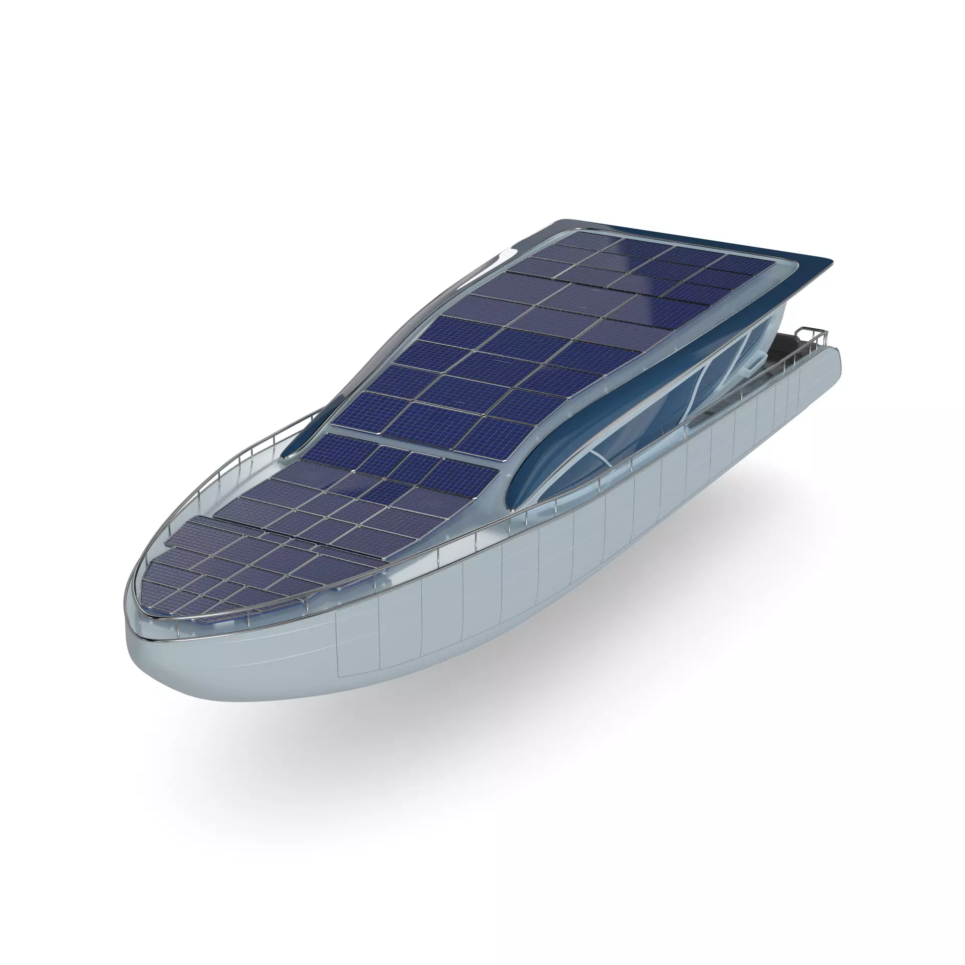 Solar Powered Boat 3D model_0