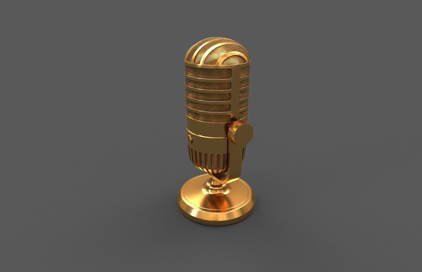 Microphone Low-poly 3D model_2