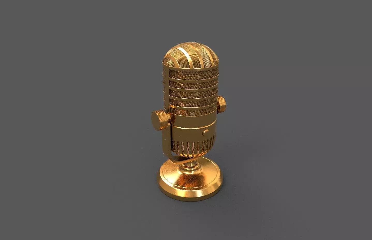 Microphone Low-poly 3D model_0