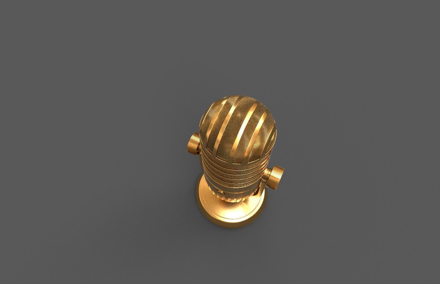 Microphone Low-poly 3D model_4