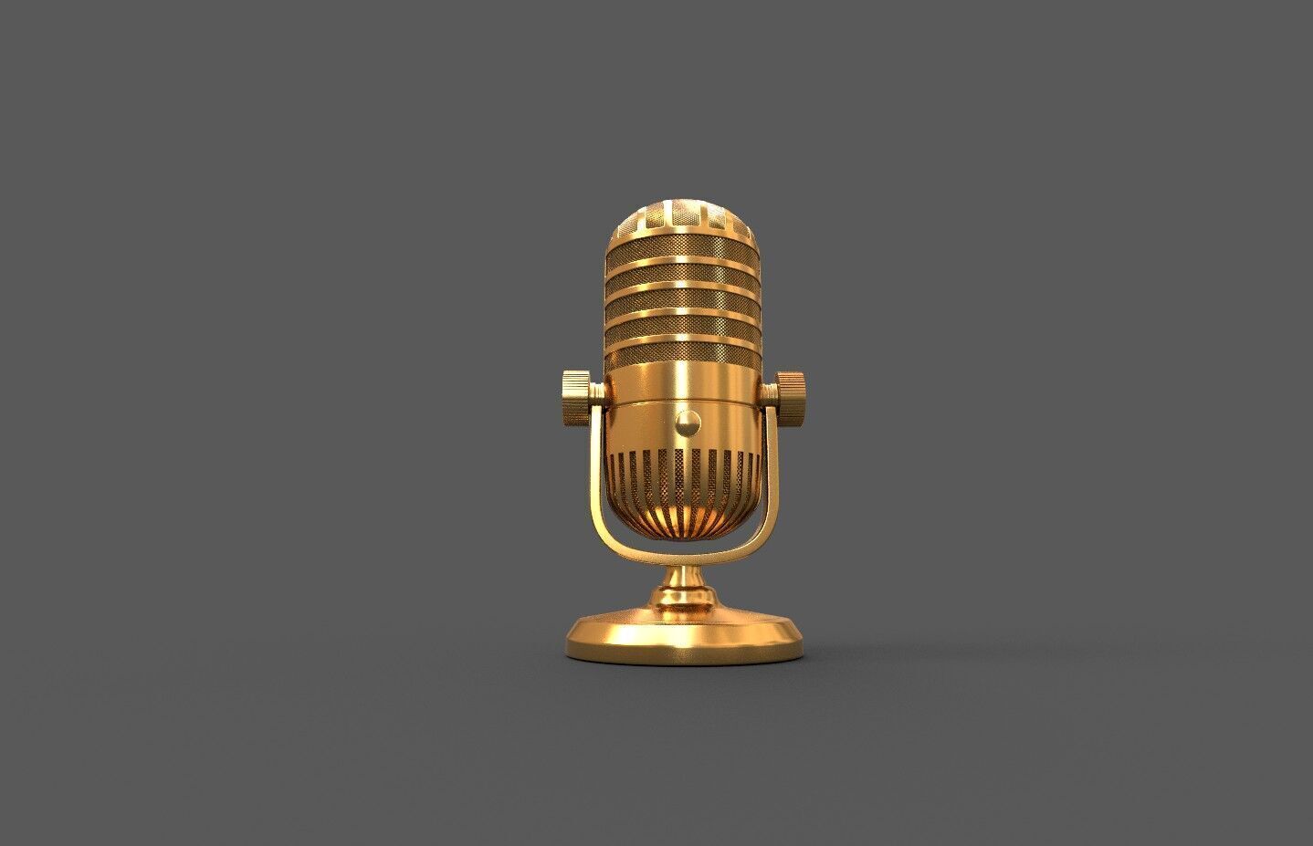 Microphone Low-poly 3D model_1