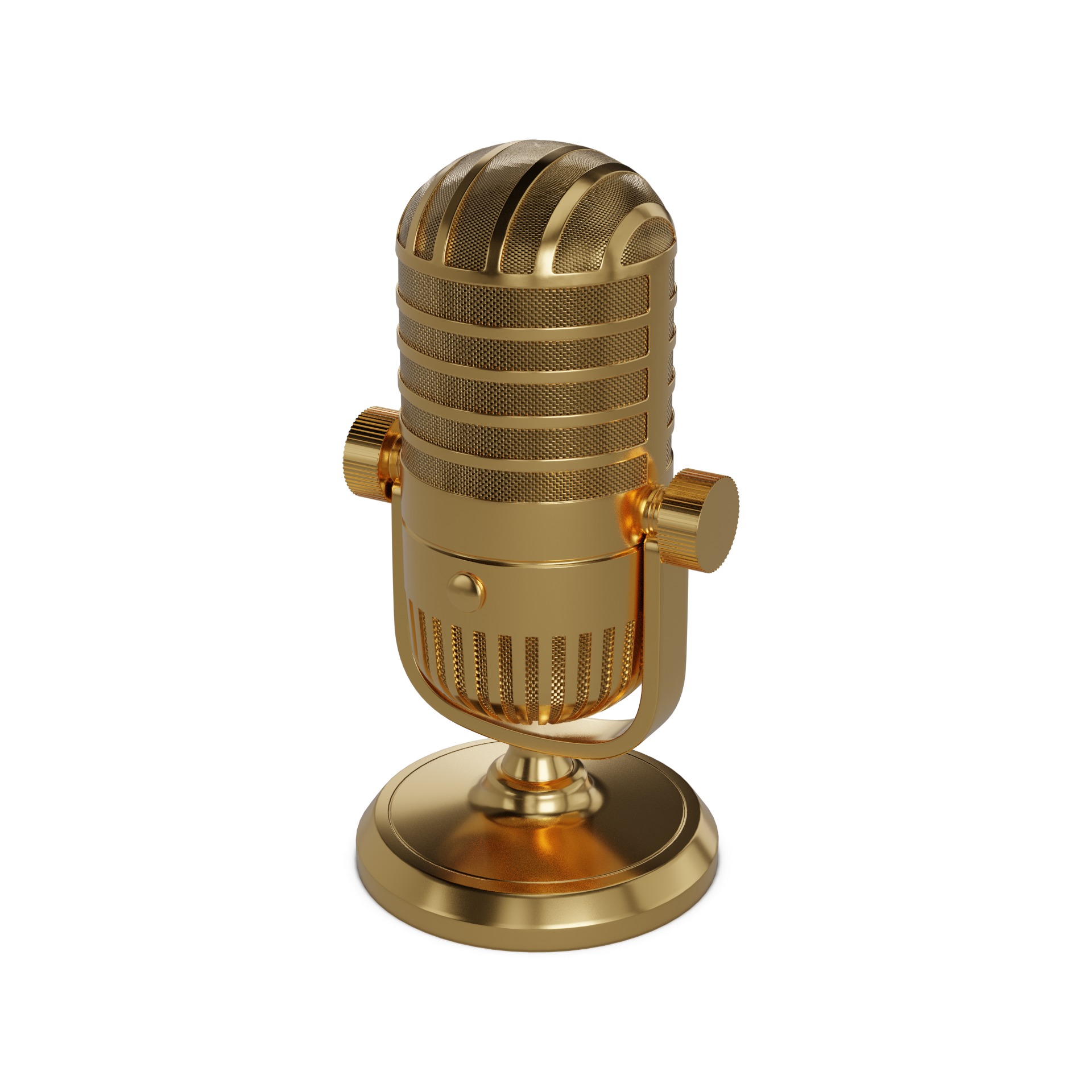 Microphone Low-poly 3D model_5