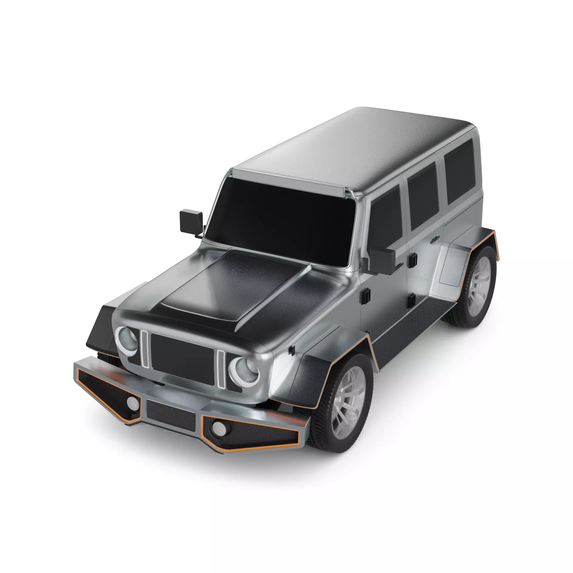 Overland Vehicle Low-poly 3D model