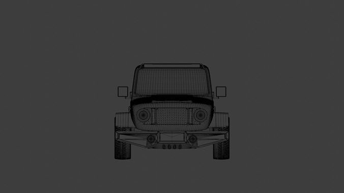 Overland Vehicle Low-poly 3D model 7