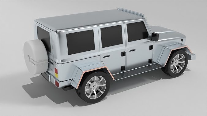 Overland Vehicle Low-poly 3D model 4