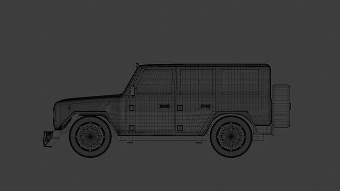 Overland Vehicle Low-poly 3D model 6